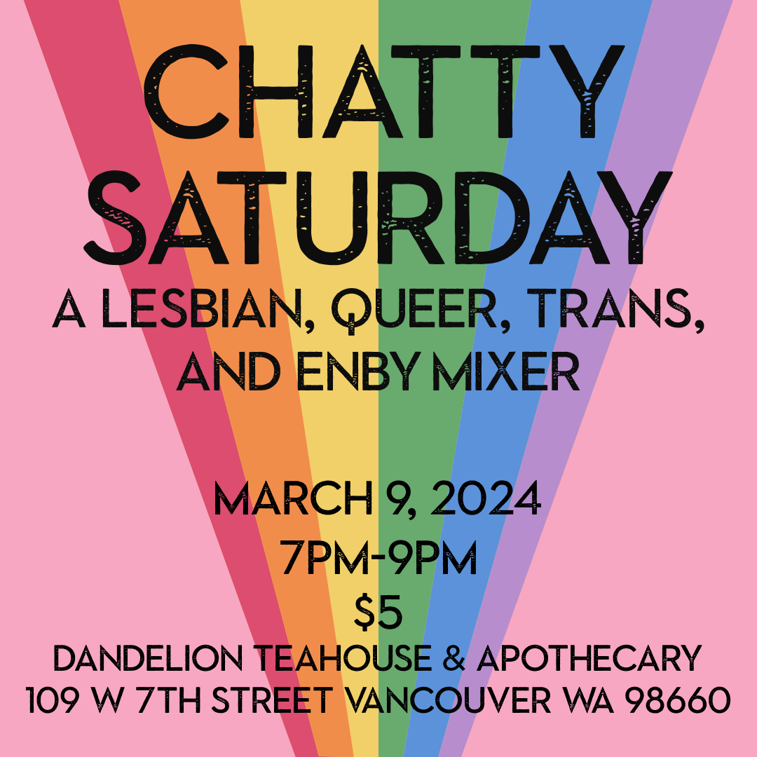 Chatty Saturday: A Lesbian, Queer, Trans, & Enby Mixer (3/9)