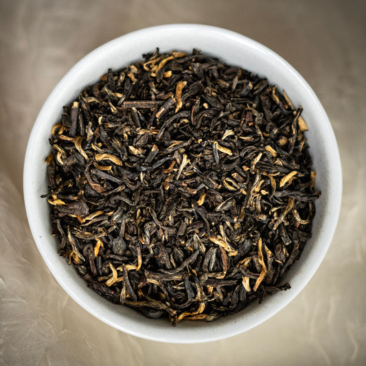 ancient forest tea leaves in a dish